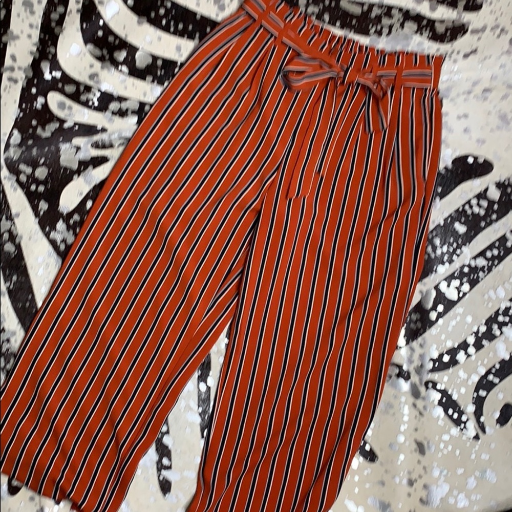 Zara cropped wide leg trousers M